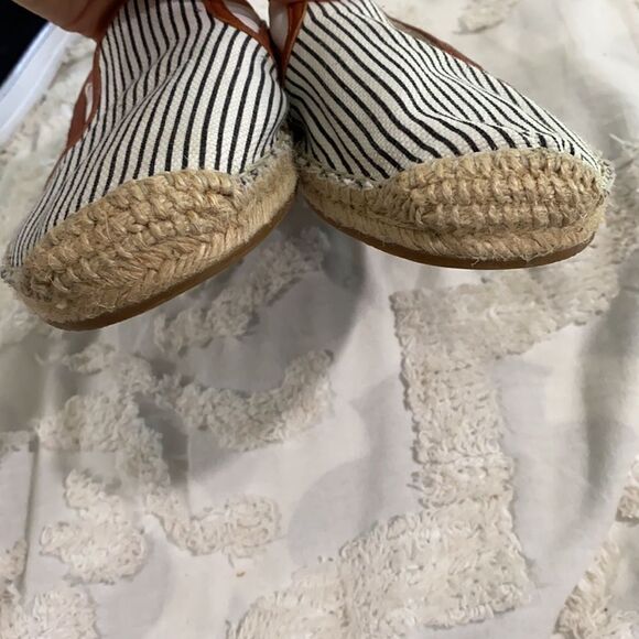 JOIE Adrien Striped Canvas Espadrilles Shoes - Picture 6 of 9